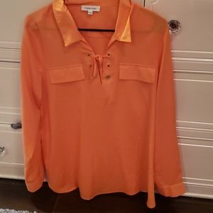 Sheer Orange Blouse